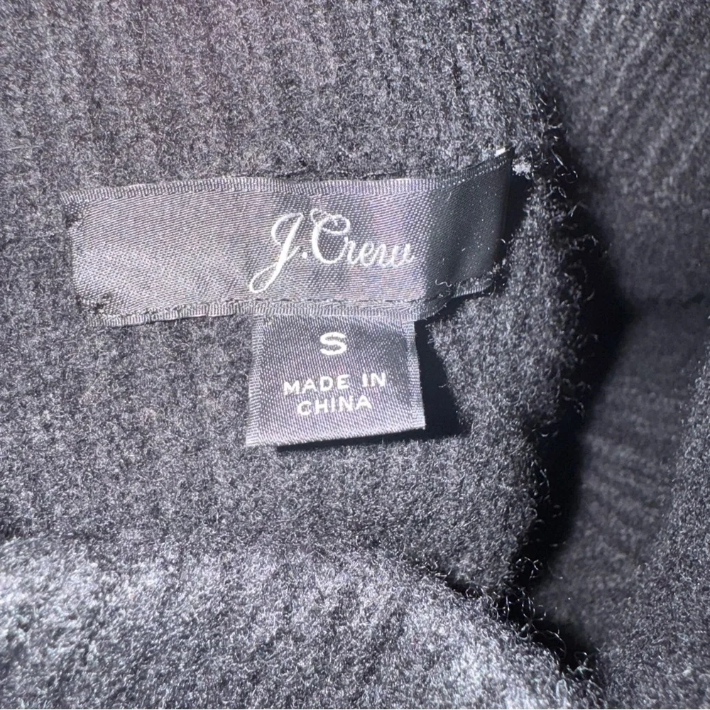 J.Crew Mock Neck Long Sleeve Black Knit Sweater Dress Small